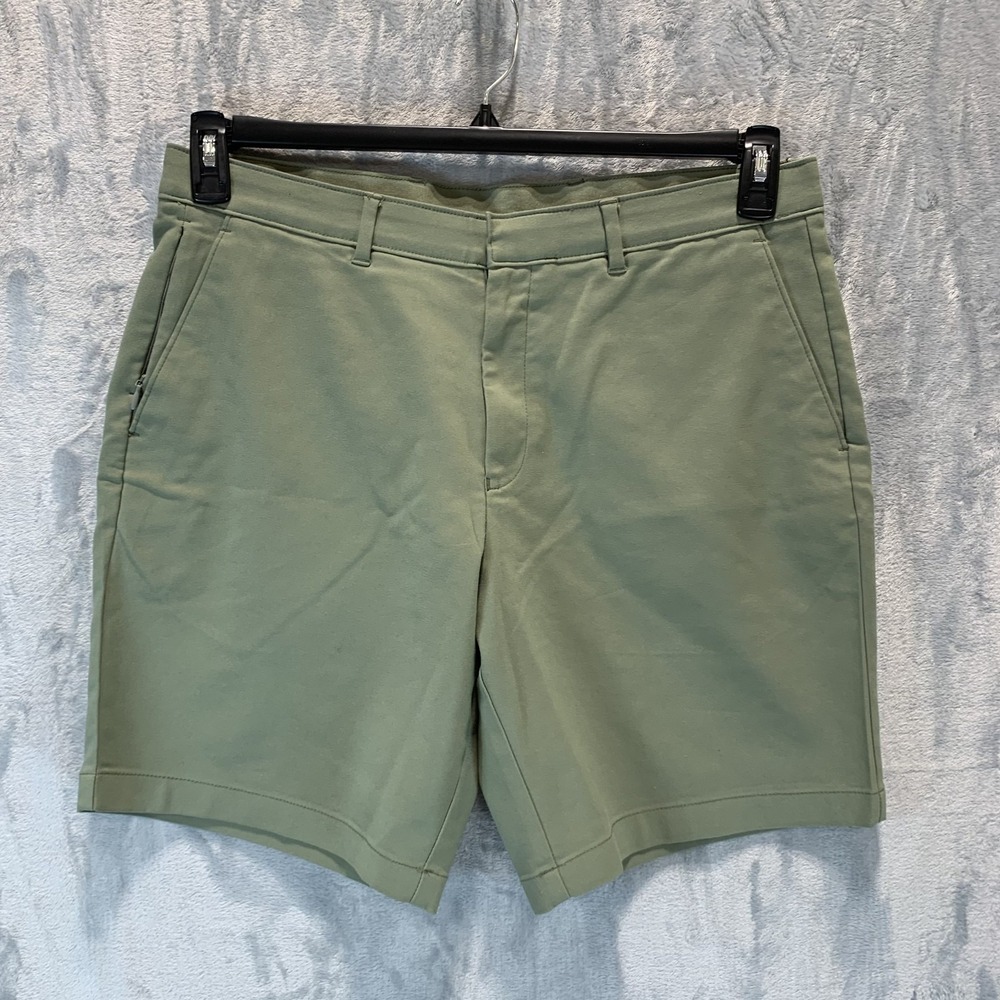Alfani Men's Tech Shorts 33 Performance Golf Flat Front Green Stretch Pockets